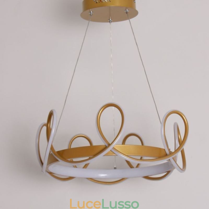 Moderna lampada a sospensione Crown Pendant Light Alluminio 1 luce