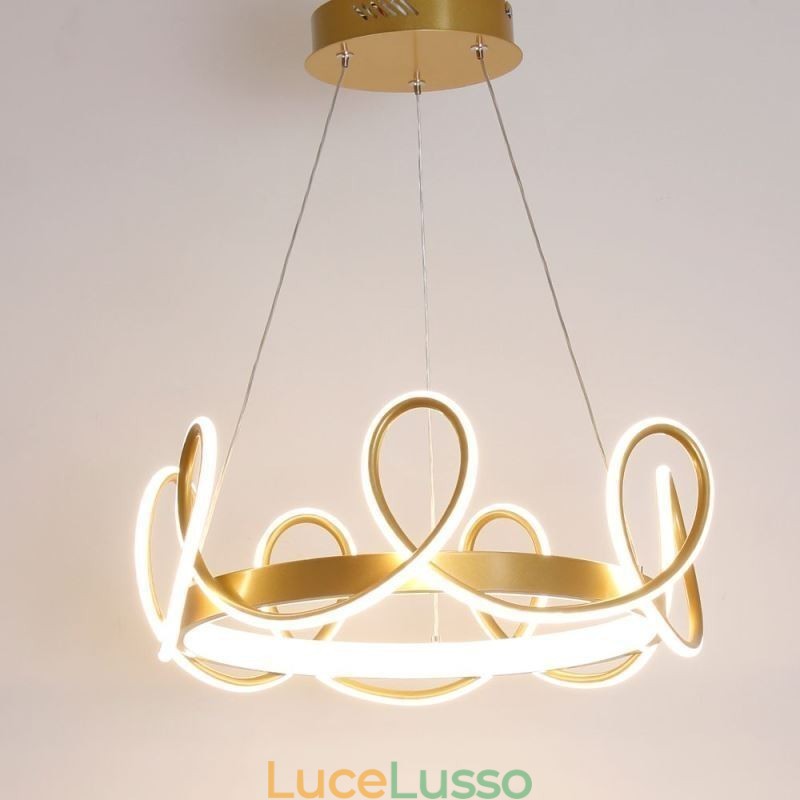 Moderna lampada a sospensione Crown Pendant Light Alluminio 1 luce
