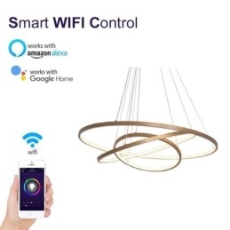 Lampada a sospensione Lampadario moderno Illuminazione 3 anelli Lampada da soffitto