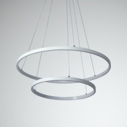 Moderna semplice lampada a sospensione in alluminio a doppio anello lampada a sospensione