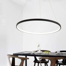 Lampada a sospensione in acrilico a forma di cerchio