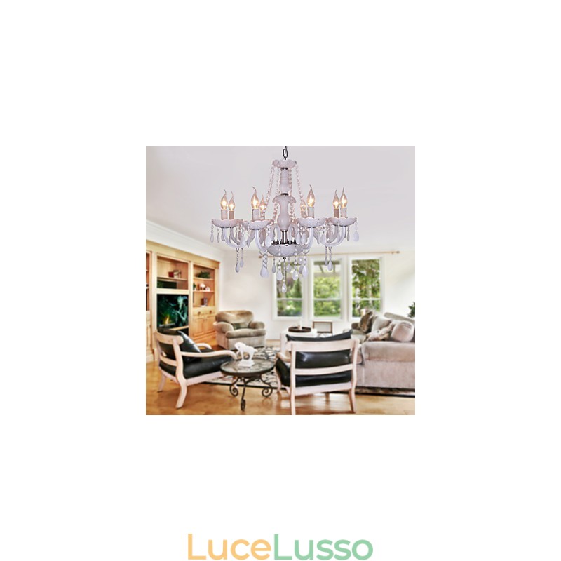 Lampadario in cristallo elettroplaccato Rustic Lodge Crystal