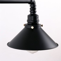 Lampadario a sospensione con tubo dell'acqua vintage industriale retrò a 3 luci, stile rustico country