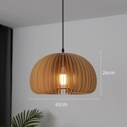 Lampada a sospensione in stile retrò, lampada a sospensione in tiglio con zucca