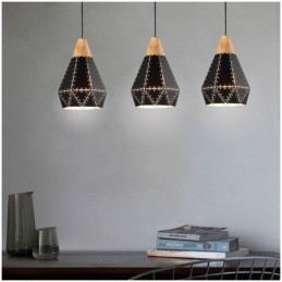 Lampada a sospensione retrò vintage industriale con paralume cavo