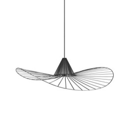 Lampada a sospensione in ferro Lampada semplice a cappello di paglia 1 luce