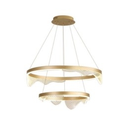 Lampada a sospensione Golden Wave Ripple Lampada da soffitto 2 luci