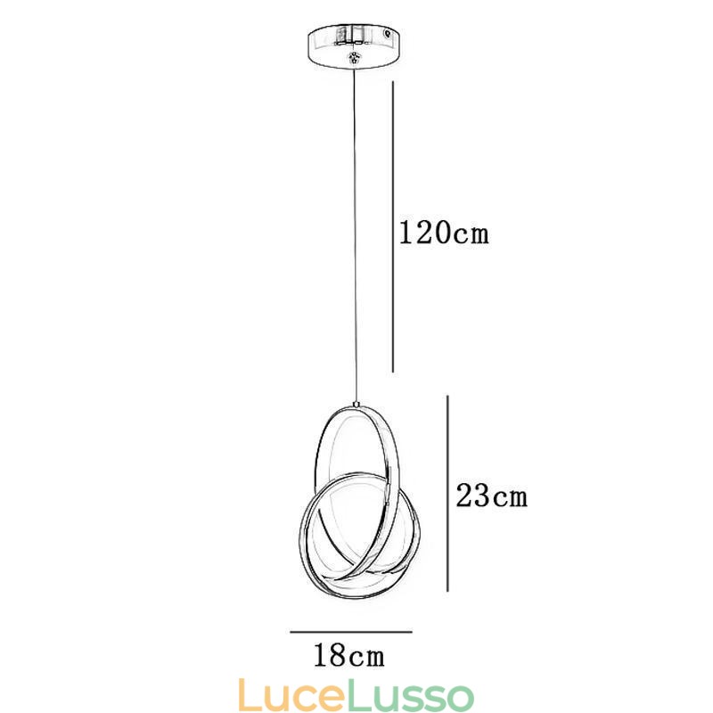 Lampada a sospensione Lampada a soffitto ad anello irregolare