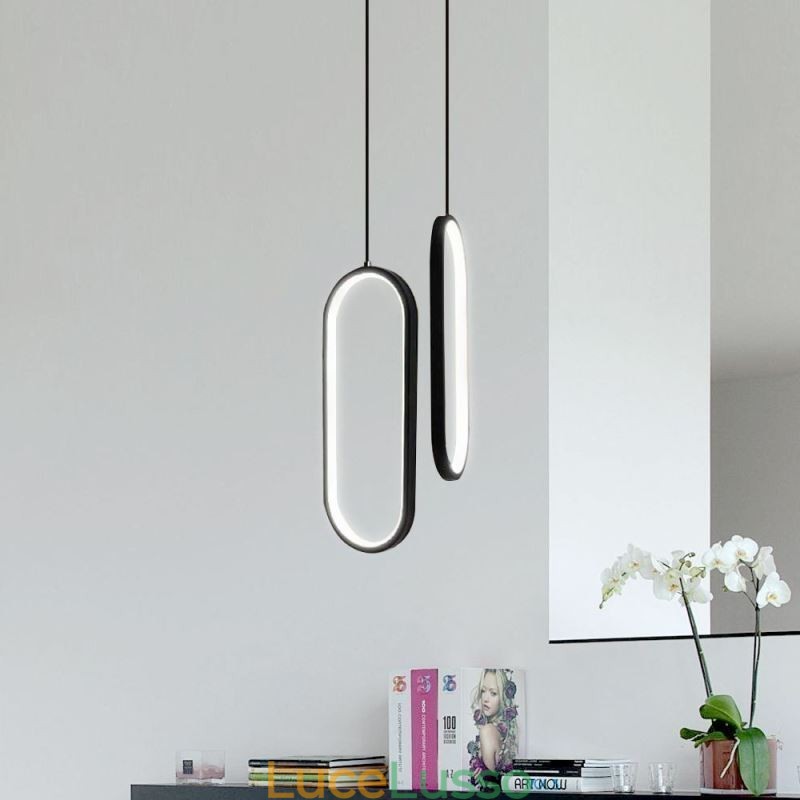 Lampada a sospensione ovale in acrilico, lampada decorativa