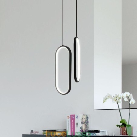 Lampada a sospensione ovale in acrilico, lampada decorativa
