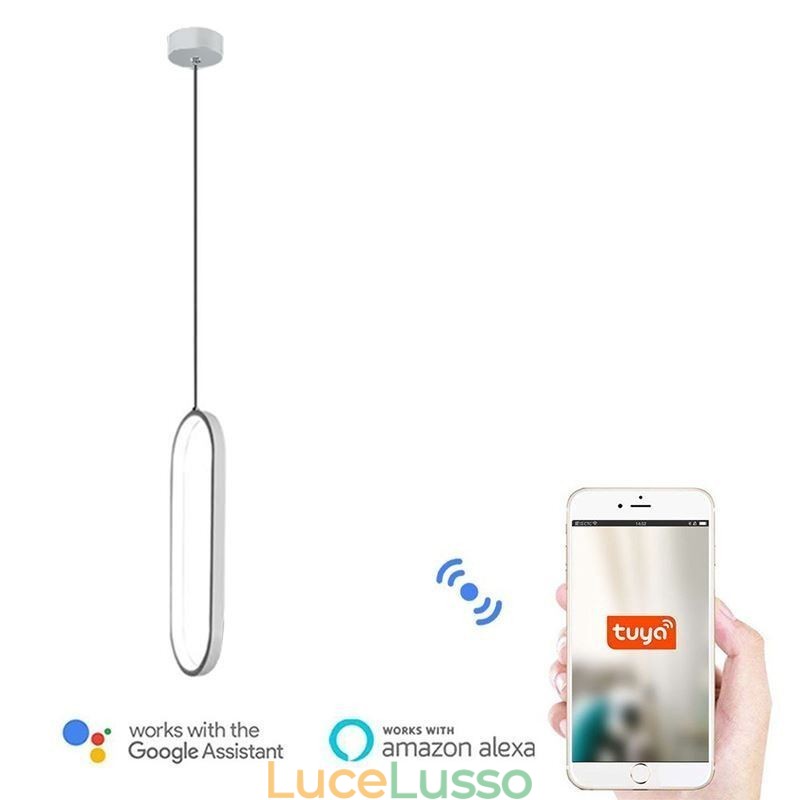 Lampada a sospensione ovale in acrilico, lampada decorativa