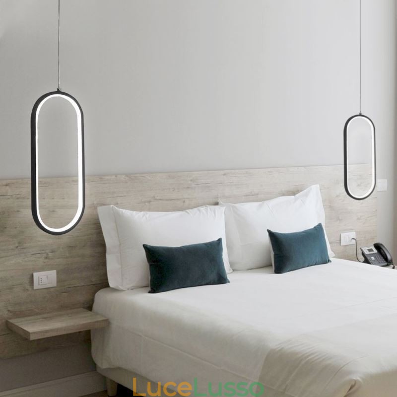 Lampada a sospensione ovale in acrilico, lampada decorativa