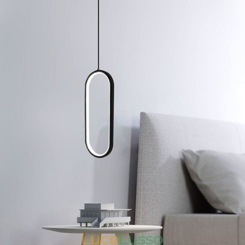 Lampada a sospensione ovale in acrilico, lampada decorativa