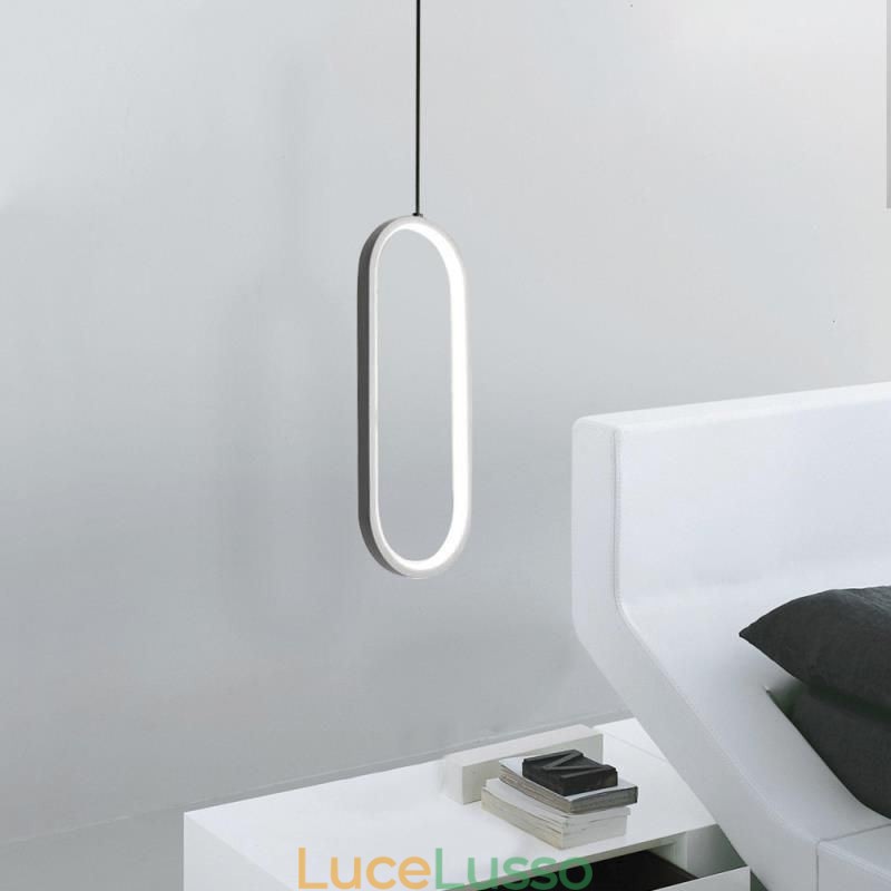 Lampada a sospensione ovale in acrilico, lampada decorativa