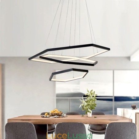 Lampada a sospensione esagonale moderna Lampada a sospensione esagonale moderna