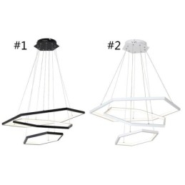 Lampada a sospensione esagonale moderna