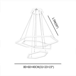 Lampada a sospensione esagonale moderna