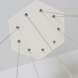 Lampada a sospensione esagonale moderna