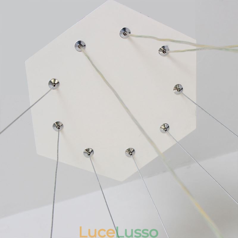 Lampada a sospensione esagonale moderna