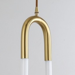 Moderna lampada a sospensione semplice in ottone