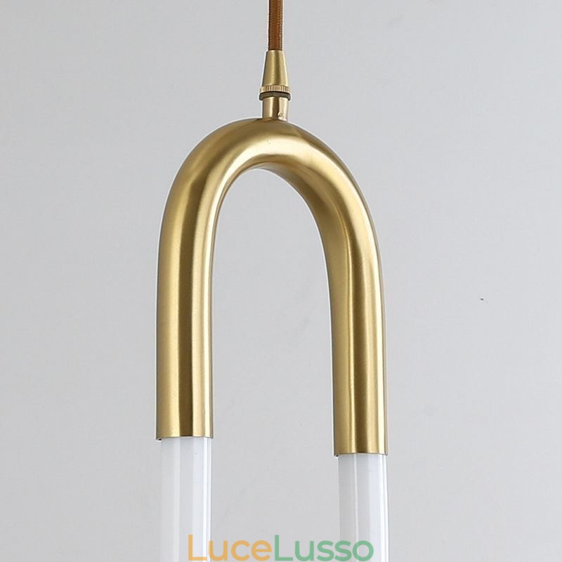 Moderna lampada a sospensione semplice in ottone