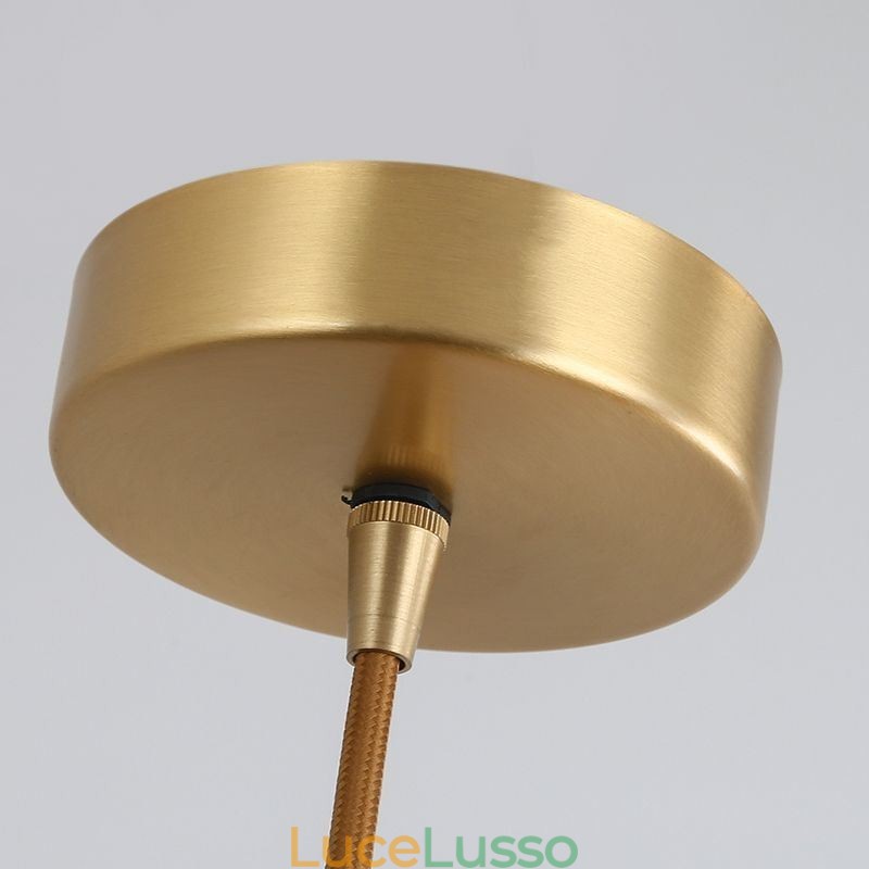 Moderna lampada a sospensione semplice in ottone
