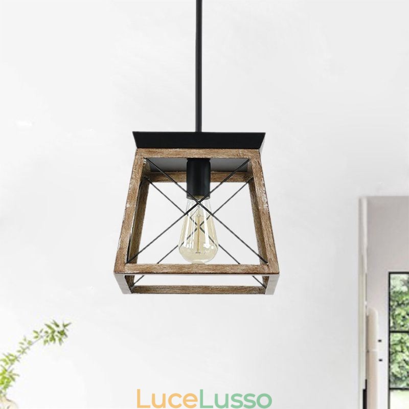 Lampada a sospensione a luce singola in stile vintage