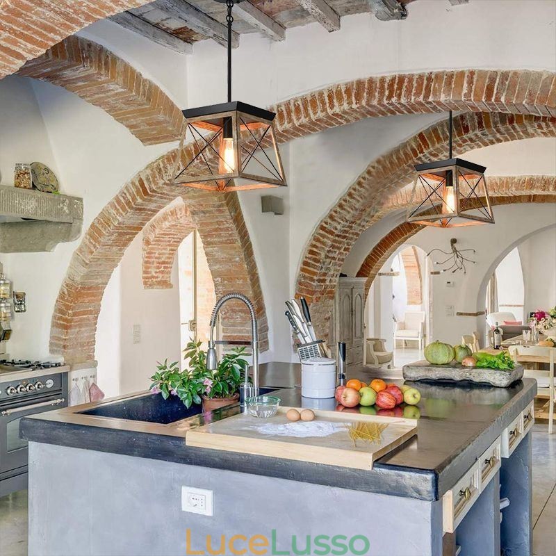 Lampada a sospensione a luce singola in stile vintage