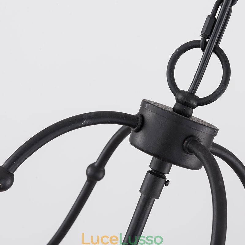 Lampada a sospensione a lanterna in stile vintage a 4 luci