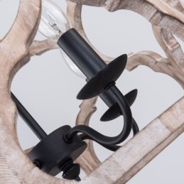 Lampada a sospensione a lanterna in stile vintage a 4 luci