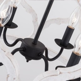 Lampada a sospensione a lanterna in stile vintage a 4 luci