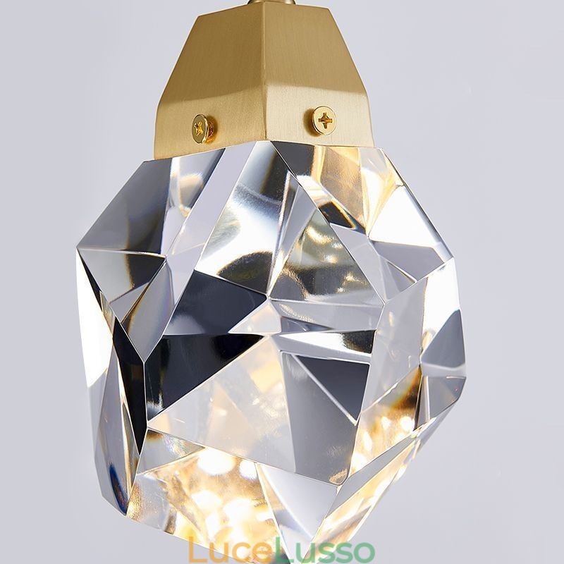 Mini semplice sfera di cristallo luce lampada a sospensione luce da soffitto