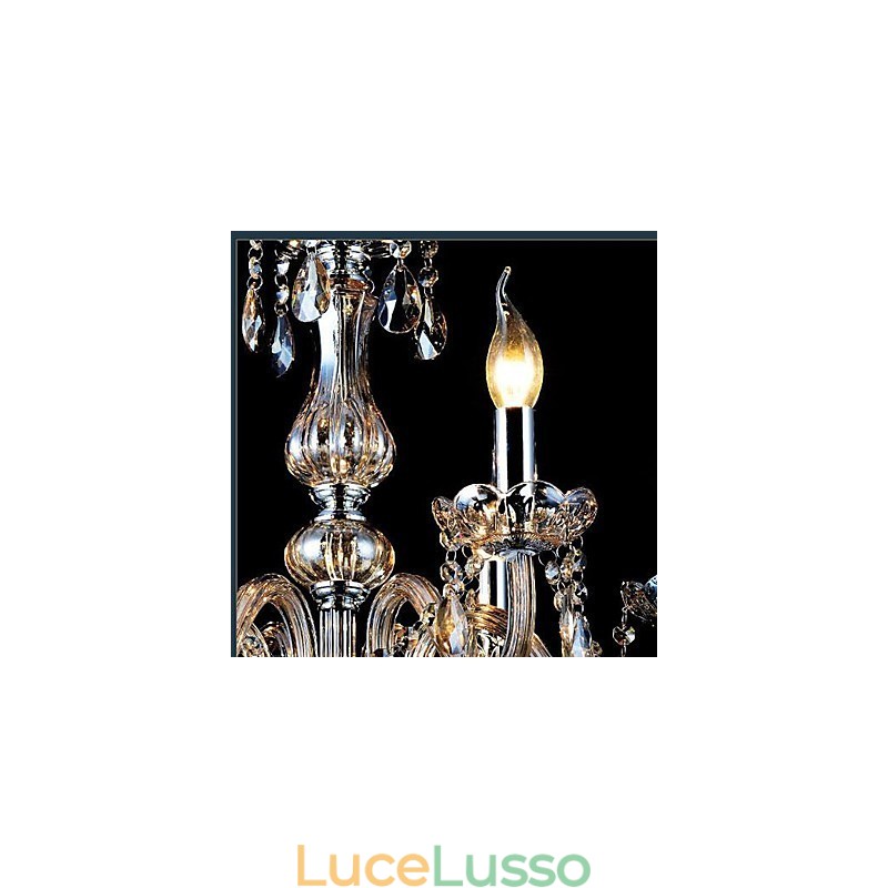 Lampadario in vetro elettroplaccato in cristallo moderno contemporaneo tradizionale classico vintage