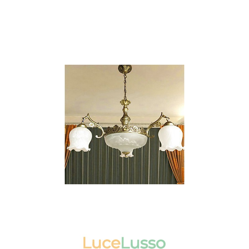 Lampadario dipinto in stile classico tradizionale