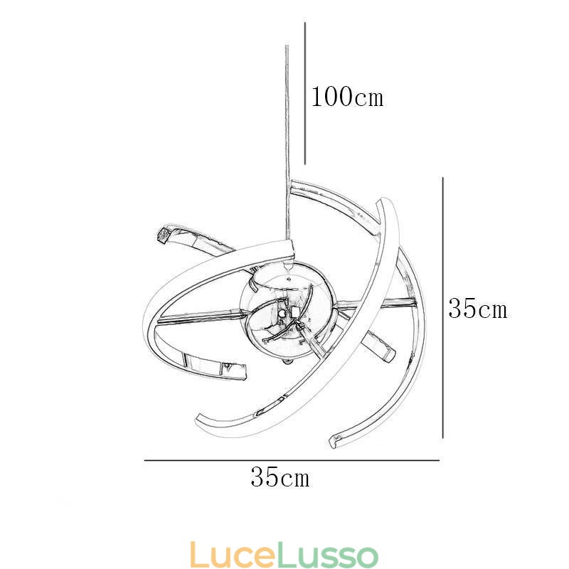 Lampada a sospensione decorativa a globo girevole
