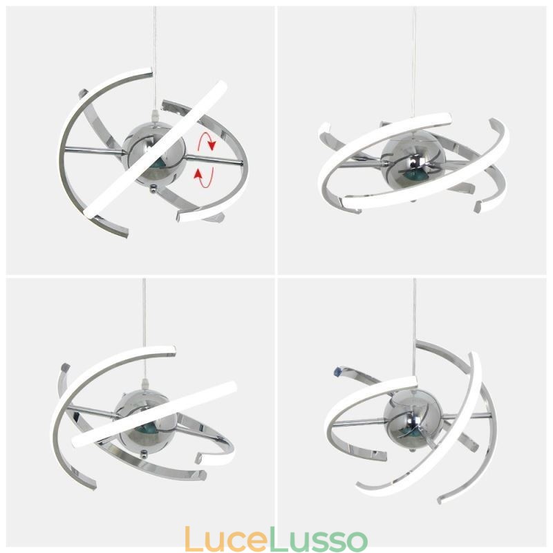 Lampada a sospensione decorativa a globo girevole