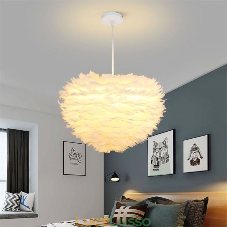 Lampadario decorativo a forma di piuma graziosa Lampadario decorativo a forma di piuma graziosa