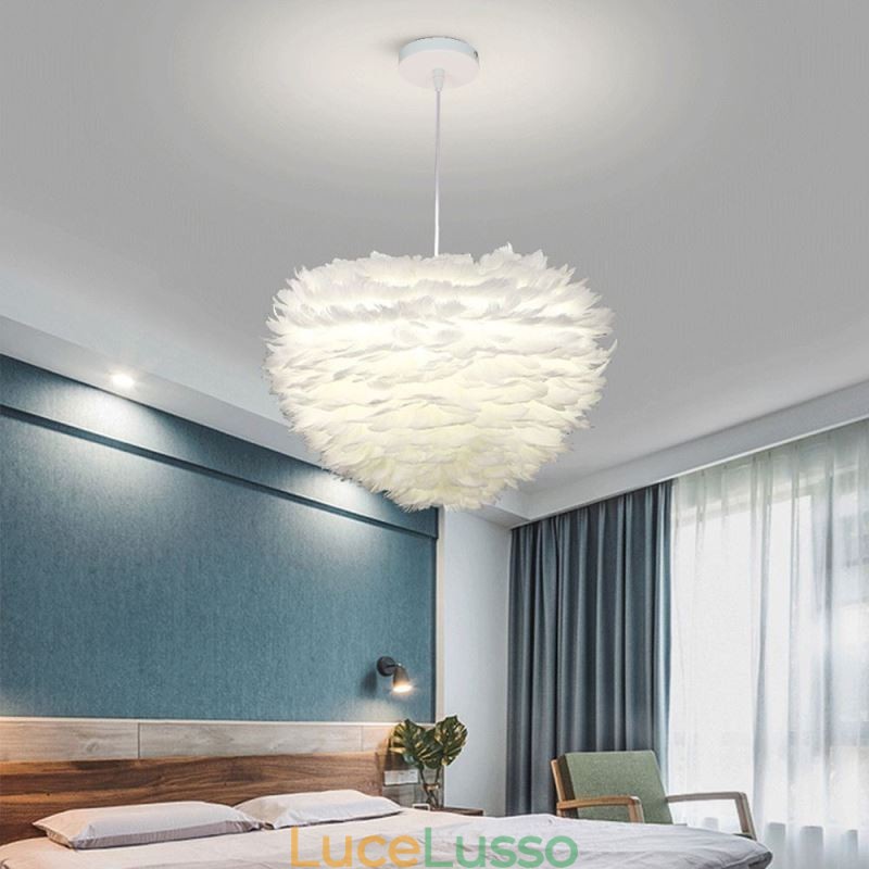 Lampadario decorativo a forma di piuma graziosa