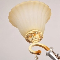 Lampadario tradizionale classico in cristallo dipinto