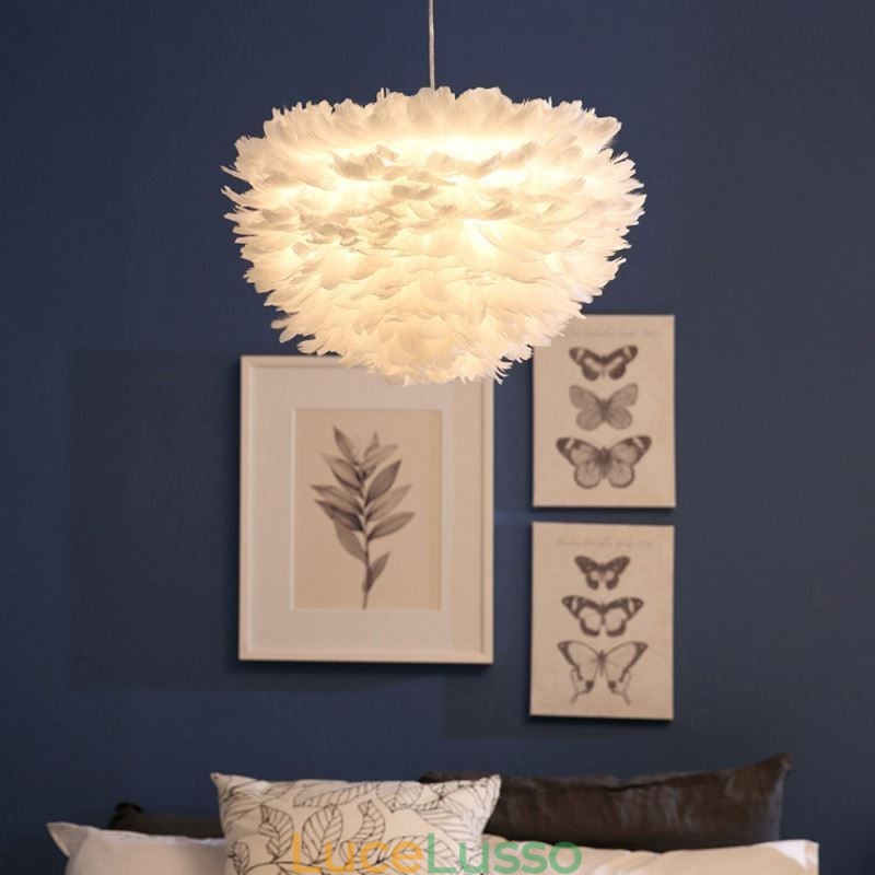 Lampadario decorativo a forma di piuma graziosa