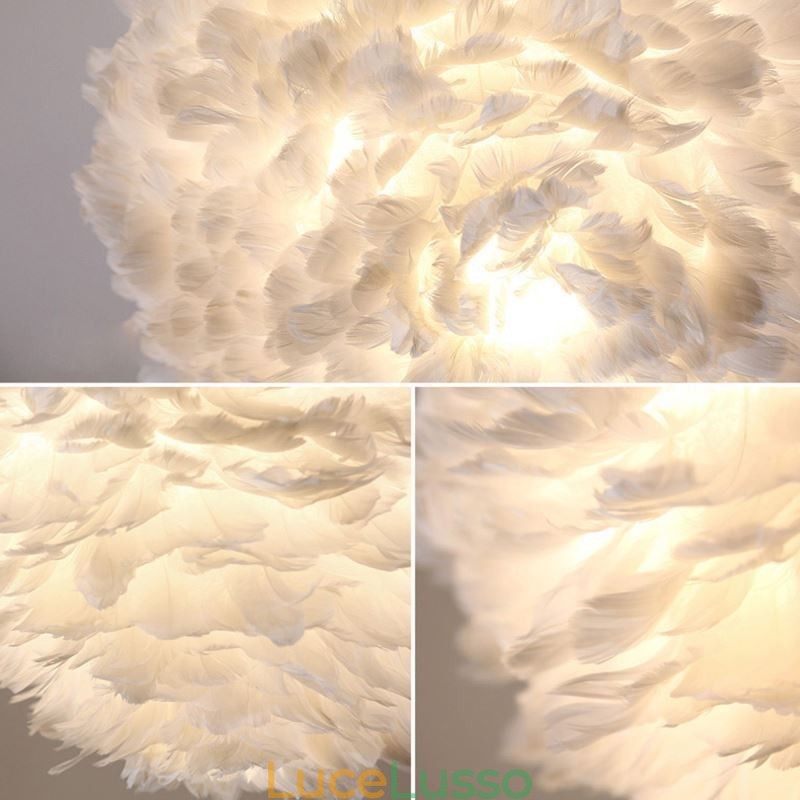 Lampadario decorativo a forma di piuma graziosa