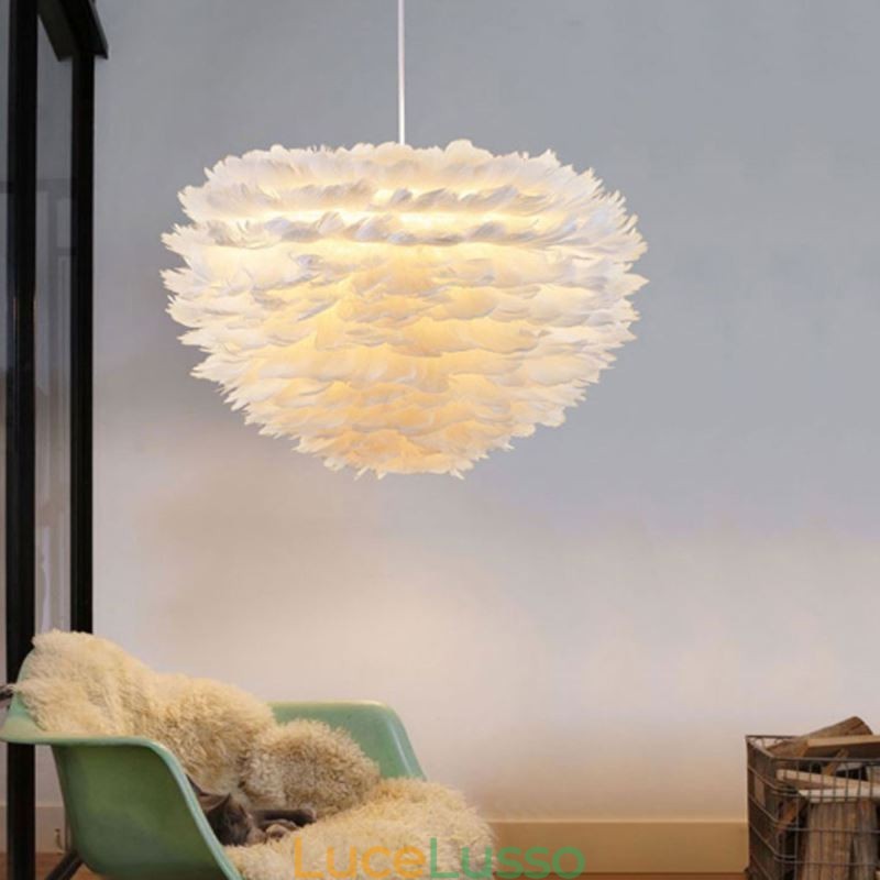 Lampadario decorativo a forma di piuma graziosa