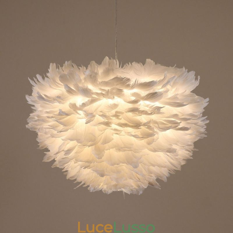 Lampadario decorativo a forma di piuma graziosa