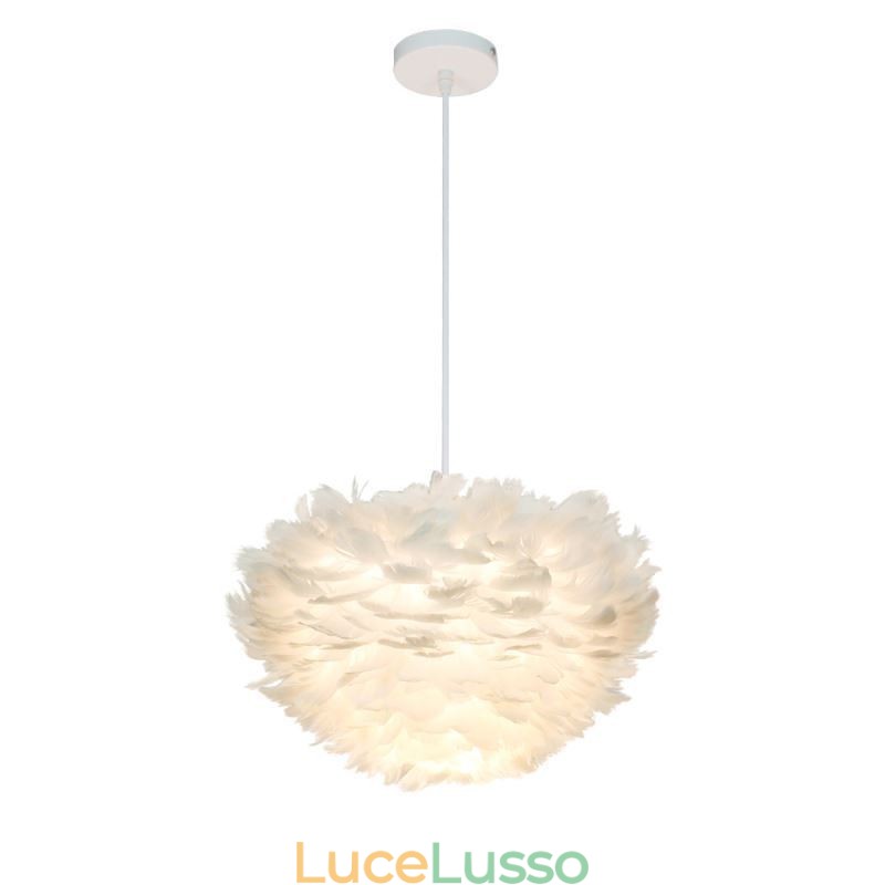 Lampadario decorativo a forma di piuma graziosa