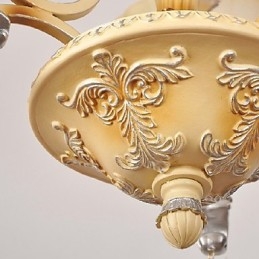 Lampadario tradizionale classico in cristallo dipinto