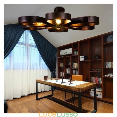 Lampada da soffitto moderna vintage a forma di fiore in ferro Lampada da soffitto moderna vintage a forma di fiore in ferro