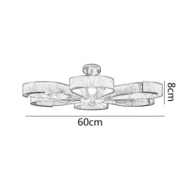 Lampada da soffitto moderna vintage a forma di fiore in ferro