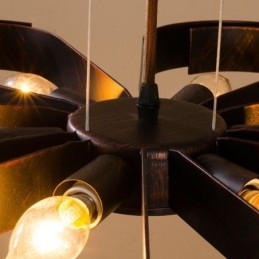 Lampada da soffitto moderna vintage a forma di fiore in ferro