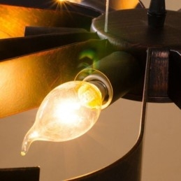 Lampada da soffitto moderna vintage a forma di fiore in ferro