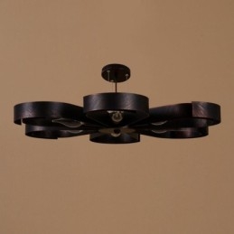 Lampada da soffitto moderna vintage a forma di fiore in ferro